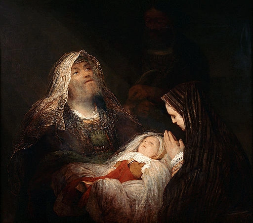 Simeon blesses the infant Lord.
